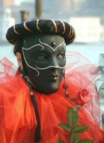 欧美红衣面具图片大全,神秘面纱下的异域风情